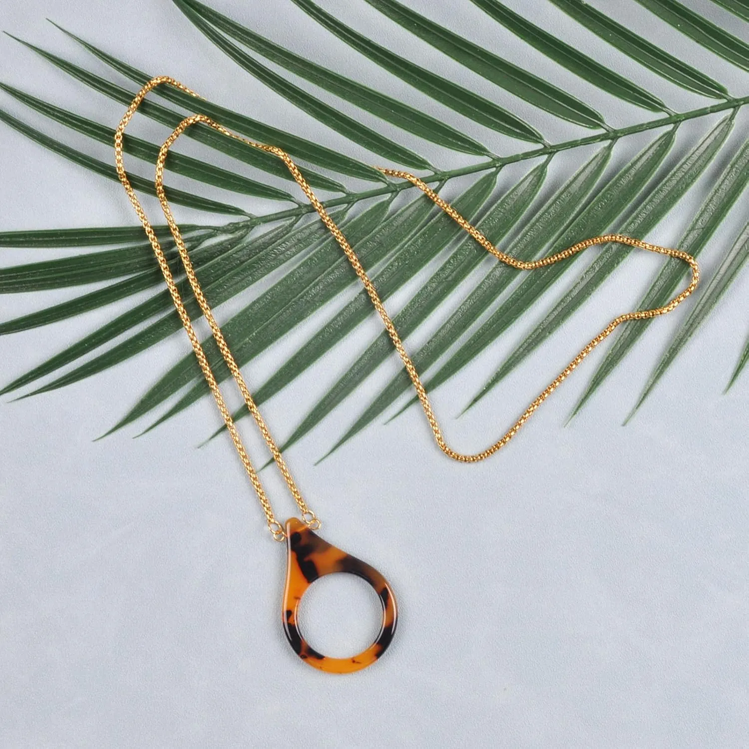 Women Anti-Lost Gold Stainless Steel Sunglasses Chain Strap Holder Glassess Necklace Retainer With Acrylic Loop