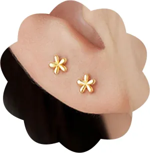 WZNBBOY 925 Sterling Silver Flower Stud Earrings Tiny Flower Earrings Studs Daisy Mini Earrings Hypoallergenic Piercing Earrings Stud Dainty Minimalist Jewelry Gifts for Women Girls
