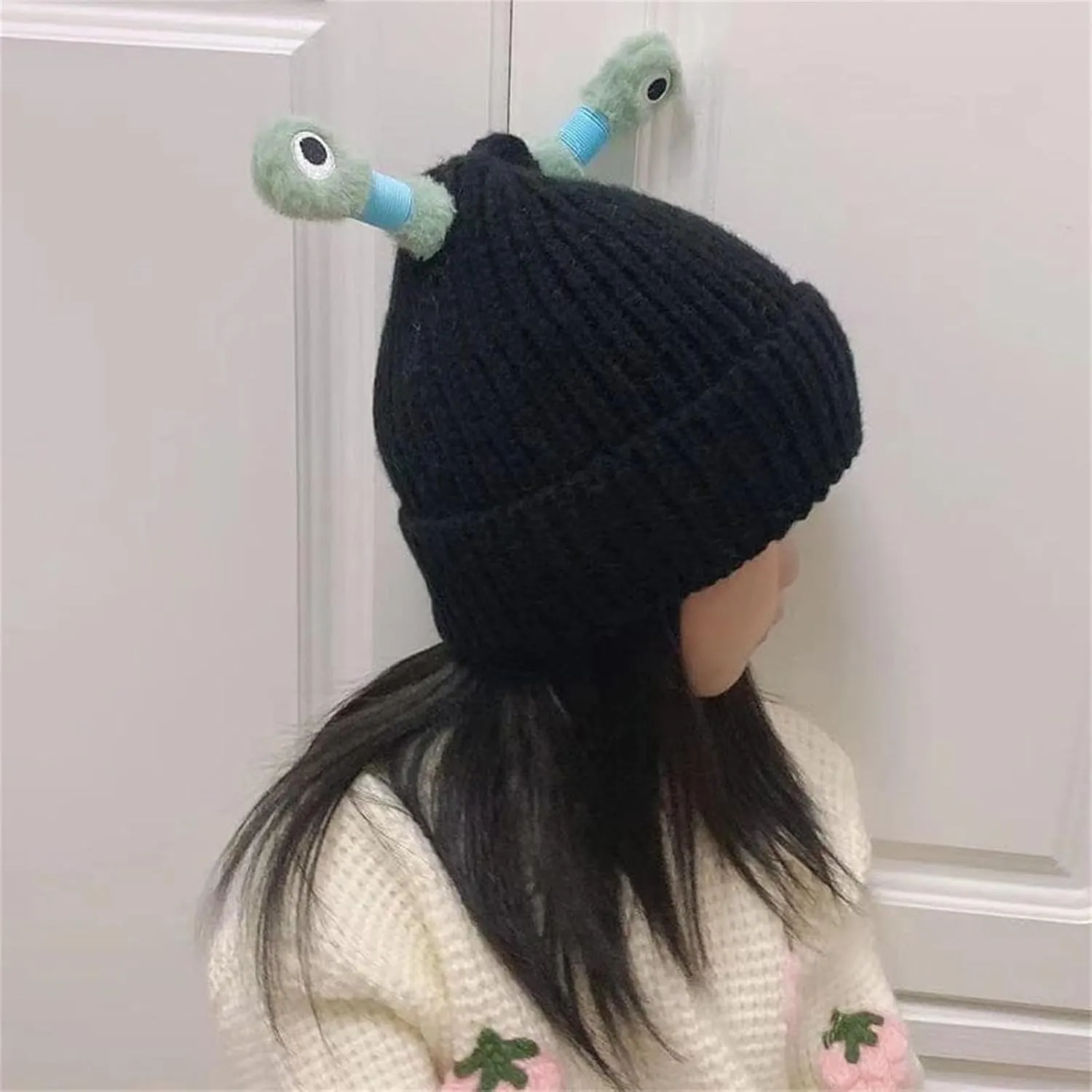Yak Embroidery Stretch Knit Beanie Hat for Men Women Student Big Kids Winter Warm Watch Cap Cuff Hats