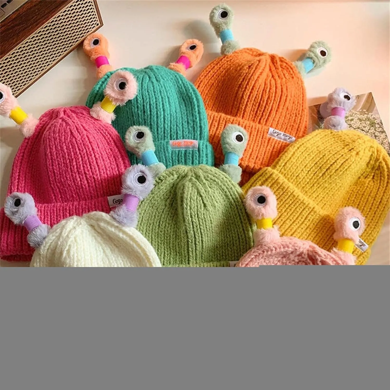 Yak Embroidery Stretch Knit Beanie Hat for Men Women Student Big Kids Winter Warm Watch Cap Cuff Hats