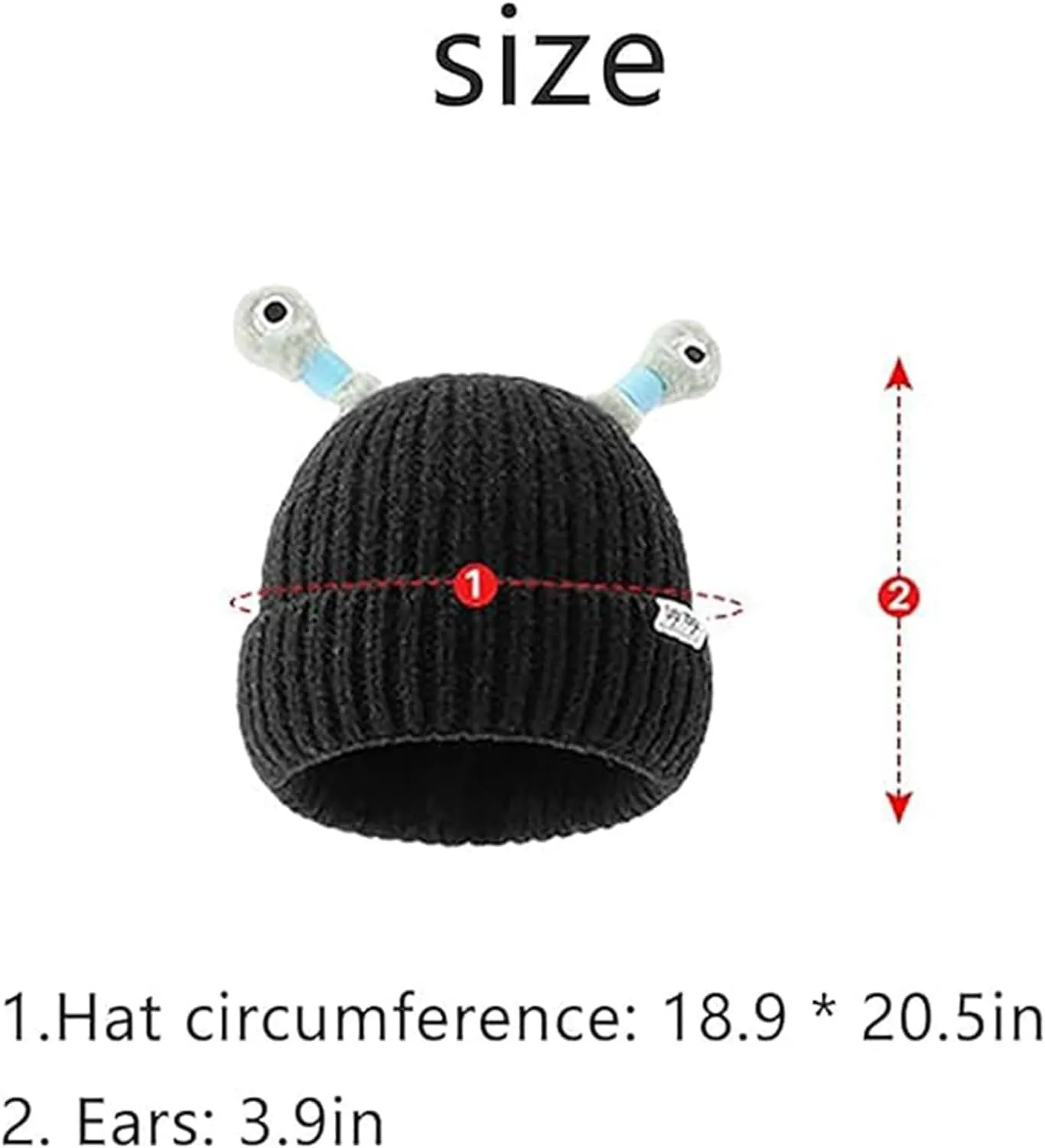Yak Embroidery Stretch Knit Beanie Hat for Men Women Student Big Kids Winter Warm Watch Cap Cuff Hats