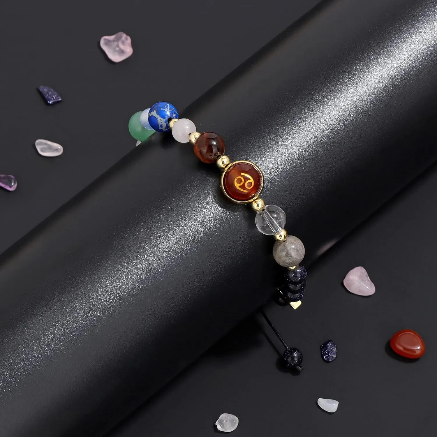 Zodiac Bracelets for Women Men,12 Constellations Healing Crystal Stone Beads Bracelet Birthday Zodiac Gifts Horoscope Spiritual Jewelry Bracelet Gifts